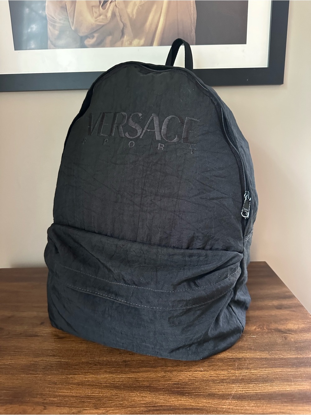 Versace Sport Crinkled Nylon Backpack